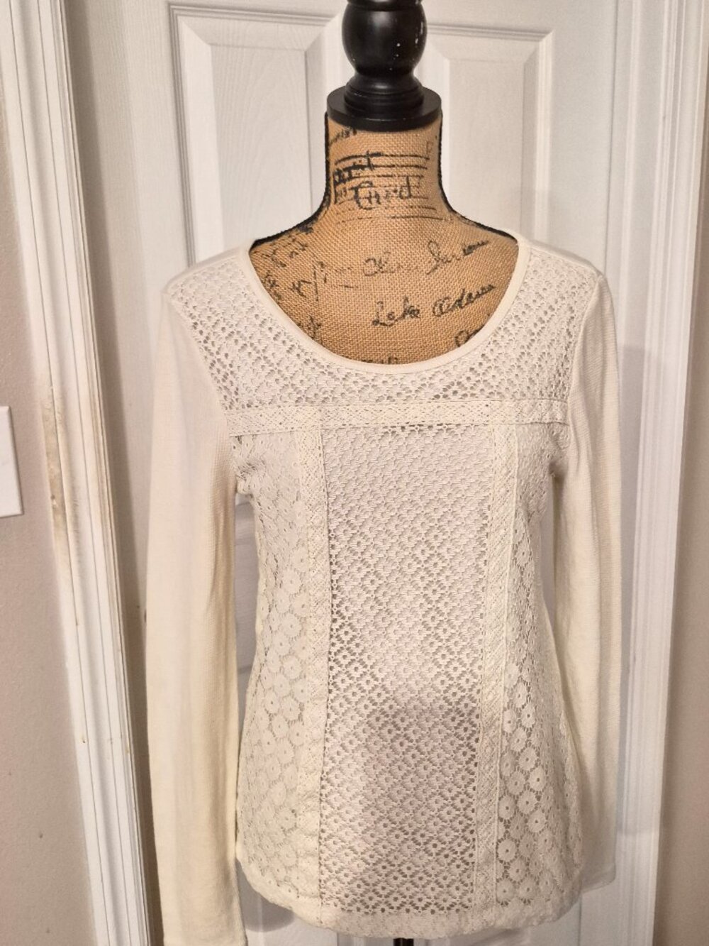 Lucky Brand Cream Color Sweater Top